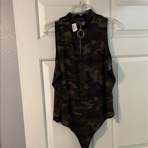 Camouflage Sleeveless Top